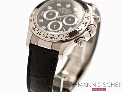 cosmograph daytona 116519 white gold watch black set with diamonds